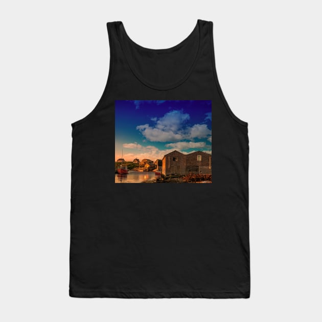 Sunset at Peggy's Cove 05 Tank Top by kenmo